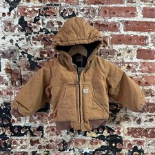 Carhartt Toddler Boys 2T Brown Jacket Full Zip Hooded