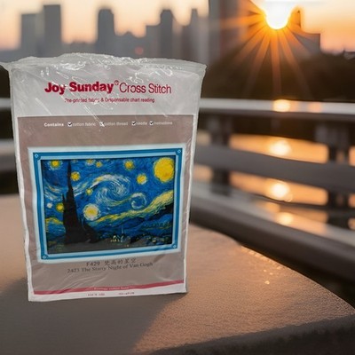 Joy Sunday Cross Stitch Kit: Starry Night of Van Gogh (New/Open - Unused)