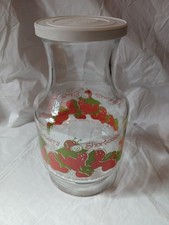 Vintage Strawberry Shortcake Betty crocker Anchor Hocking Glass Carafe Pitcher