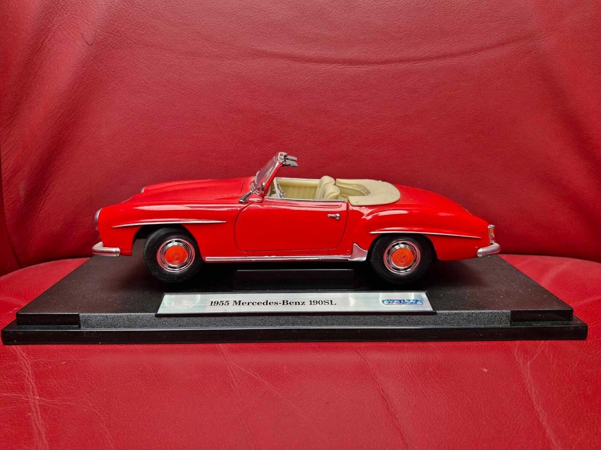 【WELLY】No.2311　MERCEDES-BENZ　190SL　1955 Welly 1955 Mercedes-Benz 190 SL Red 1/24 Diecast Model Car