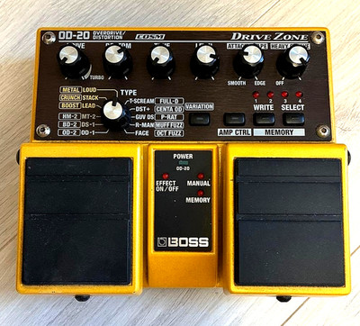 BOSS OD-20 Overdrive / Distortion With Guitar Effect Pedal TESTED from JAPAN