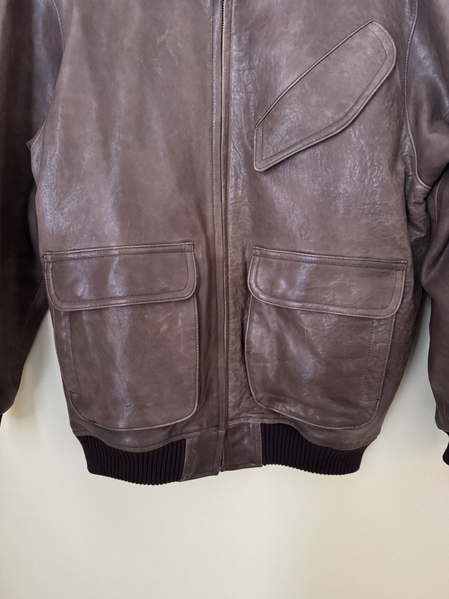 Auralee New Leather Blouson Jacket Brown Size 3 | eBay