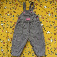 90s OshKosh B'gosh Floral Cotton Overalls 24 months Toddler Made in USA
