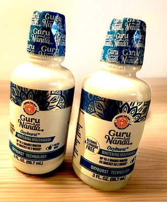 2 Pack GuruNanda Oxyburst Teeth Whitening Mouthwash   Alcohol & Fluoride Free