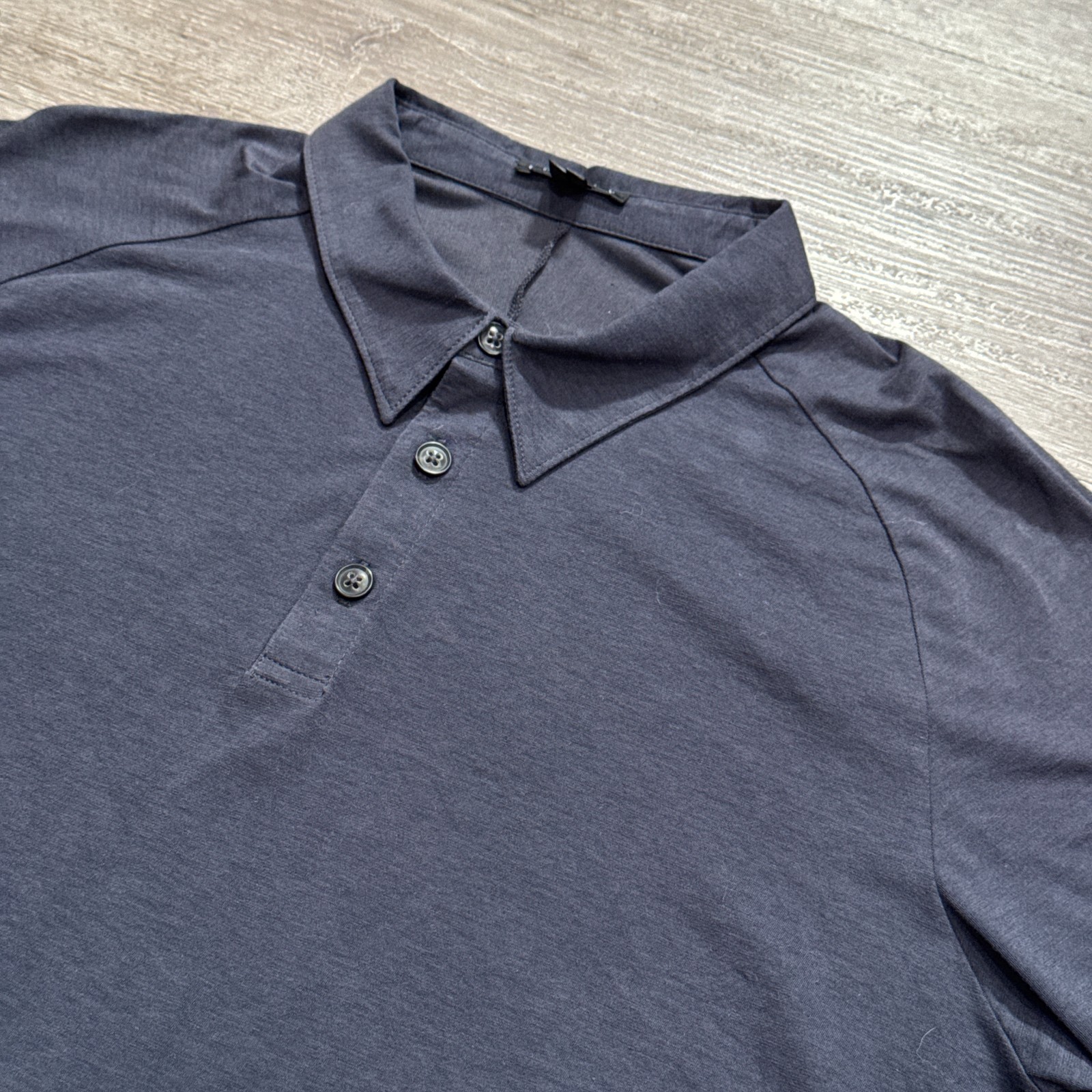 Theory Polo Shirt Mens Large Blue Short Sleeve Stretch Preppy Golf Performance