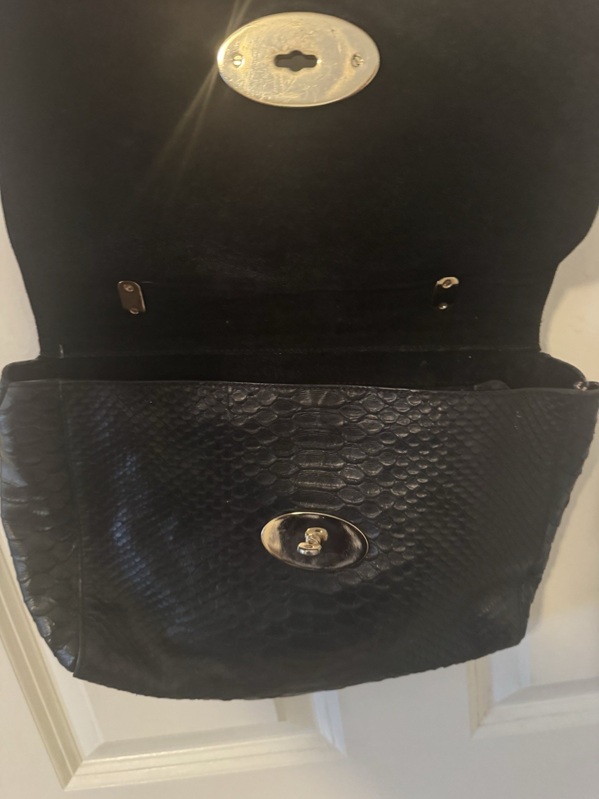 Mulberry Shoulder Bag Black Python - image 2