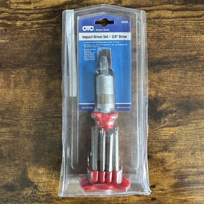 OTC 4608 3/8 Inch Drive Impact Driver with 8 Piece Screwdriver Bit Set