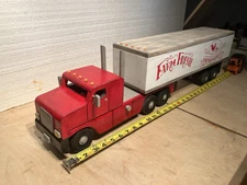 Handcrafted Wooden Toy Truck and Open & Closed Trailer. by Mike Stewart