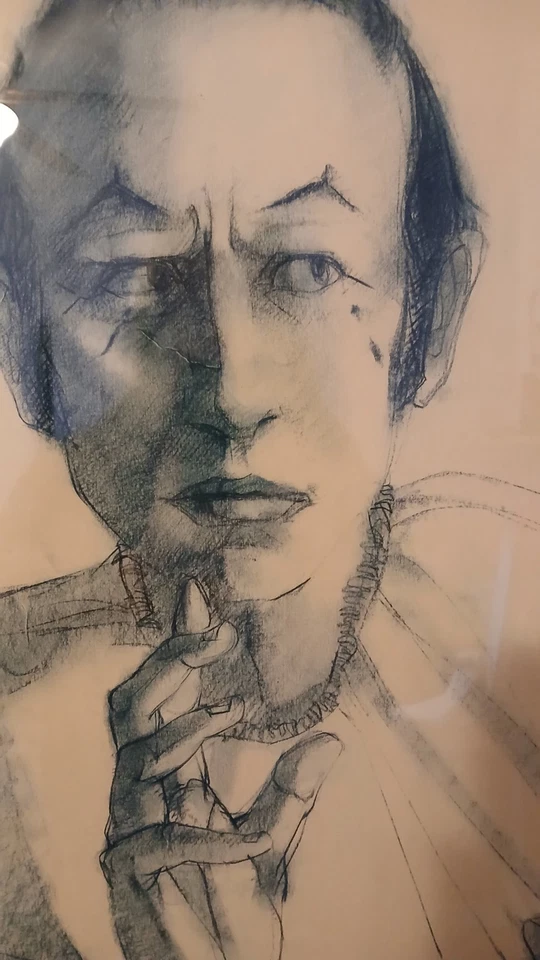 Gerald D. Fairclough signed/dated 1965 Artist Drawing of Circus Performer - Image 4 of 4