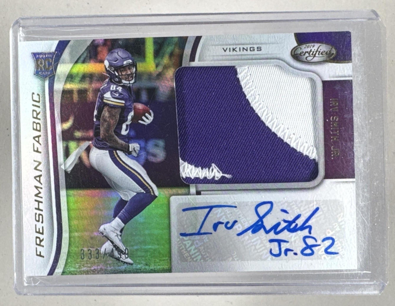 Irv Smith Jr. Panini Certified #213 Jersey Signature