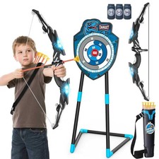 Kids LED Archery Set with Bow Arrows   Outdoor Sports Toy for Ages 4-12