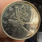 1966 Canada 25 Cents Quarter, .800 Silver Coin Ka116