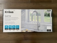 Kraus High-Arc OLETTO Pull Down Kitchen Faucet - Stainless Steel Finish