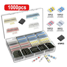 1000PCS Solder Seal Wire Connectors Heat Shrink Waterproof Kit