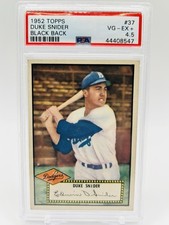1952 Topps - Duke Snider #37 Black Back - PSA 4.5 - Great Centering
