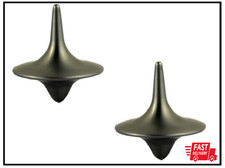 2Pcs Silver Accurate Spinning Top,Forever Spin,Portable Precision Metal Spinner