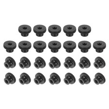 26Pcs Knurled Thumb Nuts, M6x12mm Carbon Steel Nut Iron Round Knobs Black