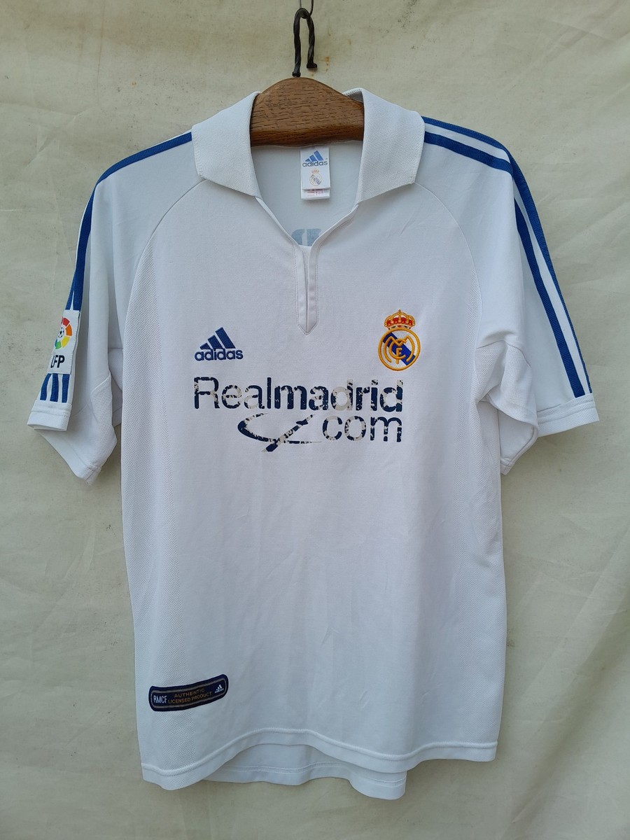 Vintage Adidas Real Madrid Jersey Mens Small White 2004/05 Roberto