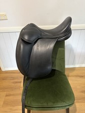 Luc Childeric DAC Dressage Saddle 18in Black Buffalo Leather