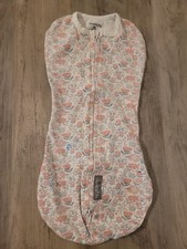 Swaddle Me Newborn NB Swaddling Sleep Sack Full Two Way Zipper Pink Florals
