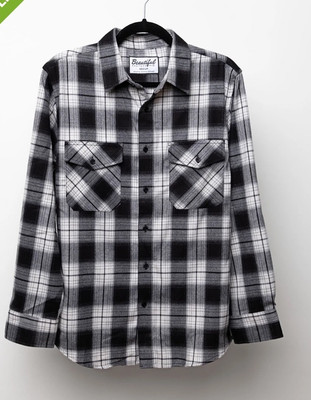 4X Plaid Flannel Button Up Shirt Breathable Cotton Blend Premium