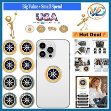 8-Pack Radiation Blocking Stickers for Phones Tablets Laptops Gold Silver