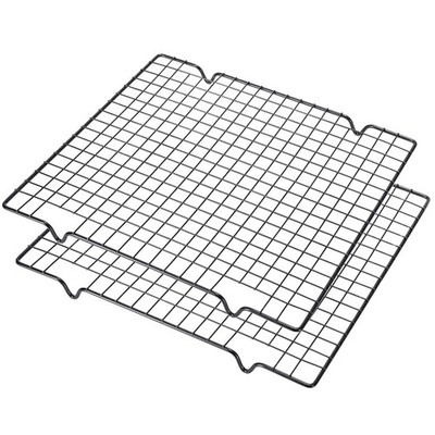 Lamoutor 2Pcs Metal Kitchen Baking Cooling Rack Square Wire Cooling Rack for ...