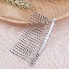 5 Pcs Women Accessories Silver Metal Comb French Side Hair Combs Bridal Wire
