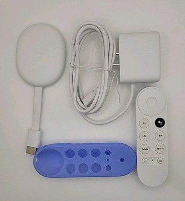 Google Chromecast with Google TV 4K (GZRNL) - with Ethernet Adapter TESTED 