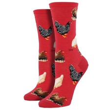 Socksmith Womens Crew Socks Hen House Chicken...