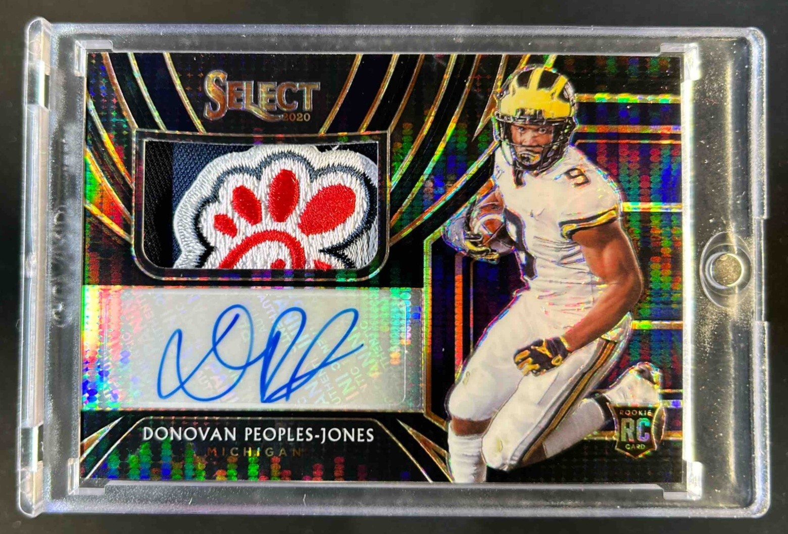 Donovan Peoples-Jones Panini Chronicles Draft Picks Select Patch Autographs #12 Black