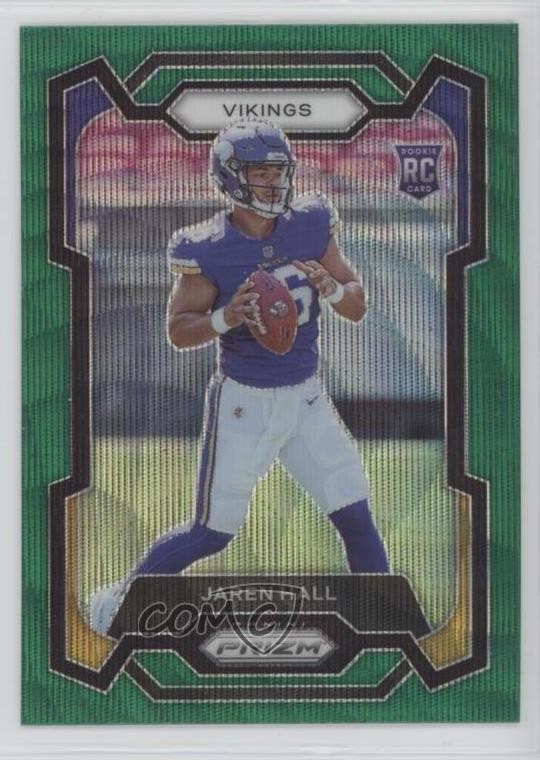 2023 Panini Prizm Rookies Green Wave Prizm Jaren Hall #367 1dg6