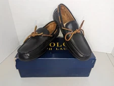Polo Ralph Lauren Roberts 11721 J20 Mens Black Size 8.5D Loafers Made In India