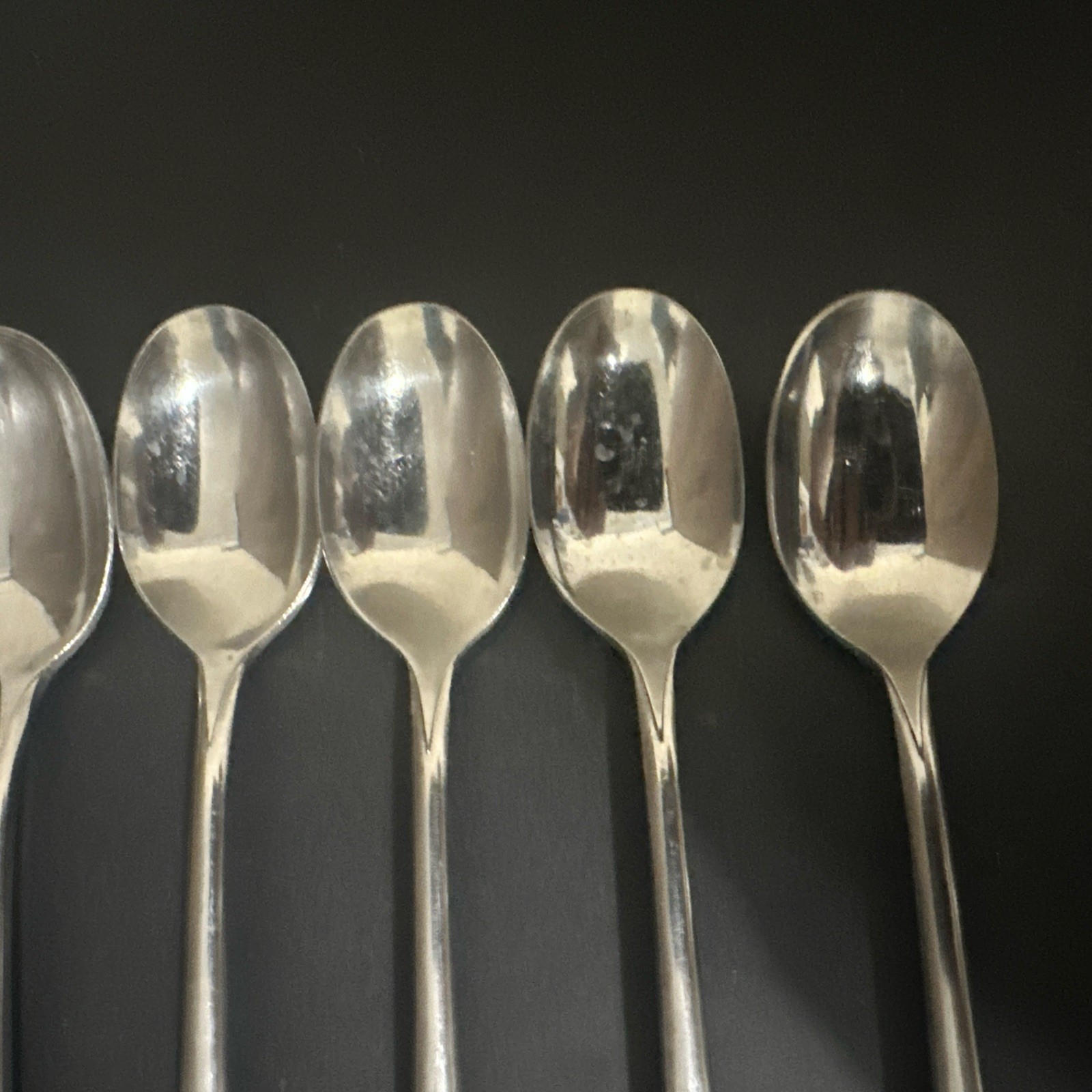 Vintage Ecko Epic Eterna Canoe Muffin 7 Iced Tea Spoons Forged Stainless