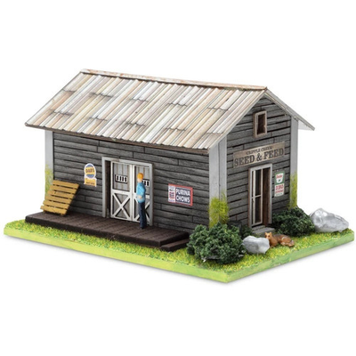 #ad #ad HO Scale Wooden Warhouse Cripple Creek Seed amp; Feed $49.99