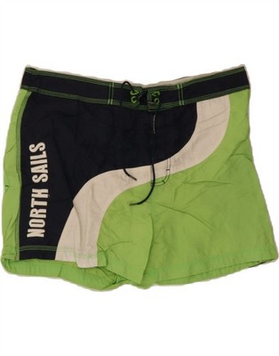 NORTH SAILS Mens Graphic Swimming Shorts XL  Green Colourblock Polyamide CB09