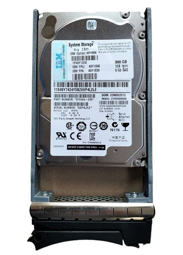 49Y1840 compatible IBM 300GB 10K 6Gbps 2.5in SFF SAS HDD 49Y1836 49Y1839 - Picture 2 of 2