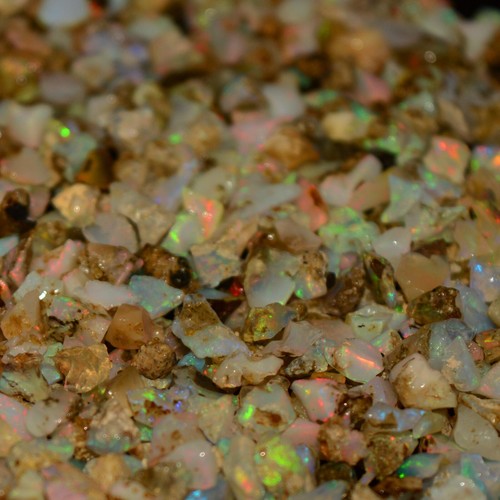 Lote de piedras preciosas crudas ópalo Welo etíope natural 150 gms 1-3 mm aprox - Imagen 10 de 16