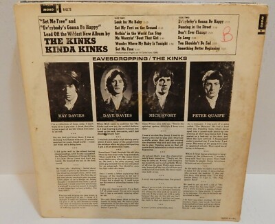 THE KINKS Kinda Kinks 1965 Reprise Tri-Color Label R 6173
