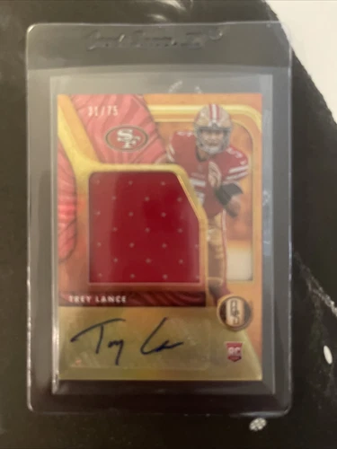 TREY LANCE 2021 Panini Gold Standard RC Rookie Jumbo Jersey Patch Auto 31/75