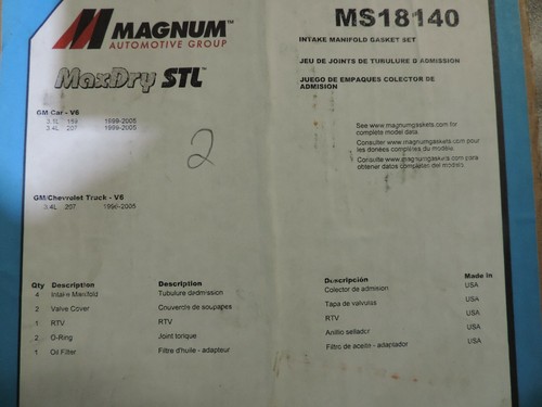 Engine Intake Manifold Gasket Set-VIN: E Lower Upper Magnum Gaskets MS18140 - Picture 3 of 3