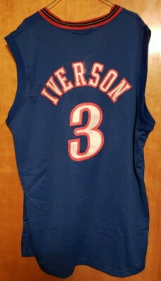NIKE 76ERS IVerson(アイバーソン)2XLレプリカユニフォーム Allen Iverson Philadelphia Sixers NBA Nike Team Throwback 77