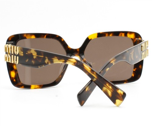 Miu Miu SMU 10Y VAU-06B Sunglasses Honey Brown Crystal Havana w/Gold Logo w/case - Imagen 3 de 9