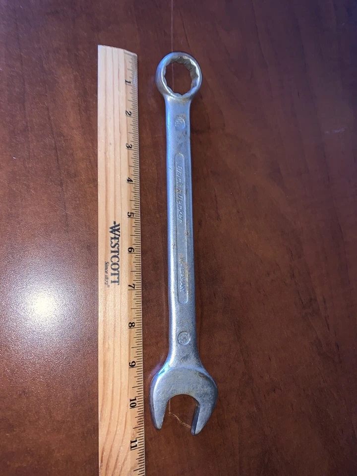 Vintage Black&Decker Chrom-Vandium 15/16" 12 point combination wrench w Germany - Image 2 of 4