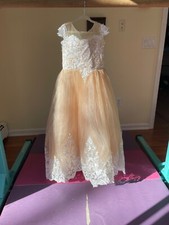 gold flower girl dress
