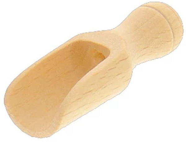 3 X SchäUfelchen Schaufel Maß SchüPpe Schippe Rund L 6,2 Cm - Aus Buchenholz-image