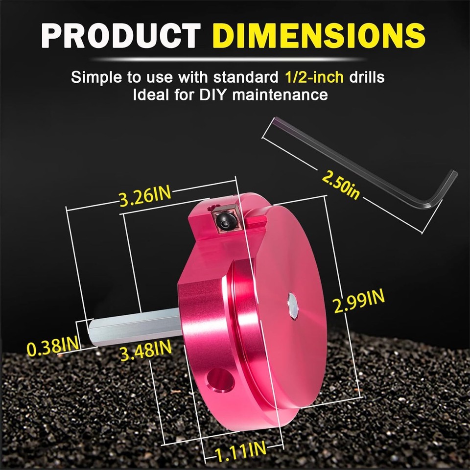 PPR300 Premium PVC Pipe Reamer 3 Inch Aluminum Head SCH40 Fits into 1/2