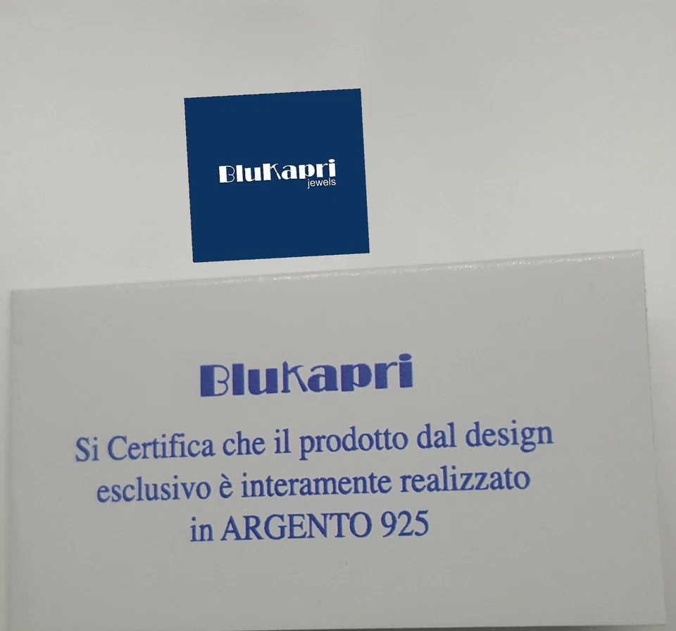 Anello donna argento 925 con zirconi e solitario blu - Immagine 4 di 4