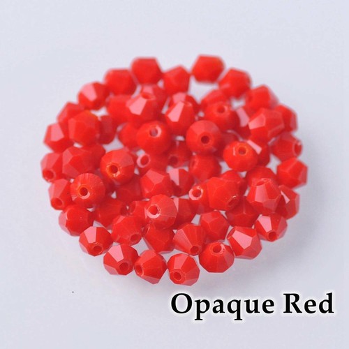 Wholesale 1000pcs 4mm Small Bicone Faceted Crystal Glass Loose Spacer Beads lot - Picture 94 of 101