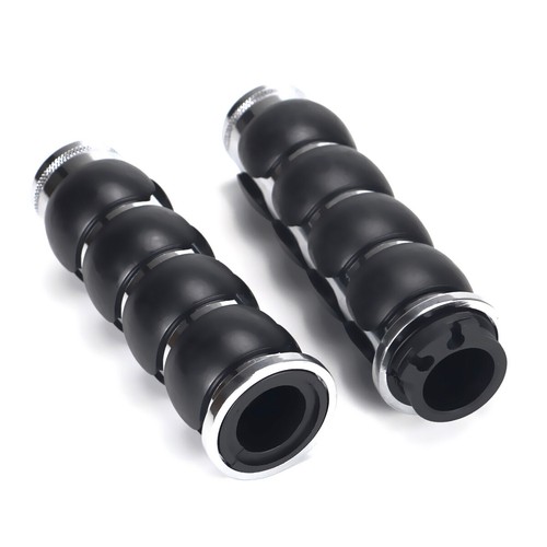 1" Motorcycle Handlebar Handle Grips For Suzuki Intruder LC1500 Chrome - Picture 2 of 5